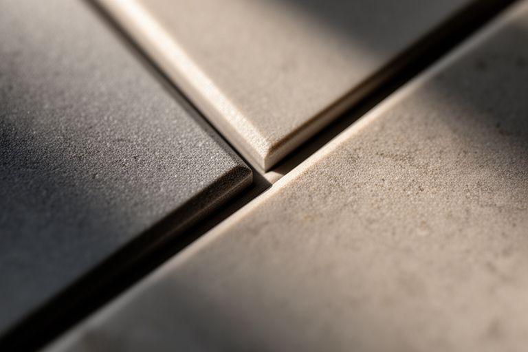 Nahaufnahme einer dekorativen Paneeloberfläche mit präziser Schattenkante und Materialdetail